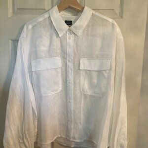 GAP Cropped White Linen Shirt - NWT